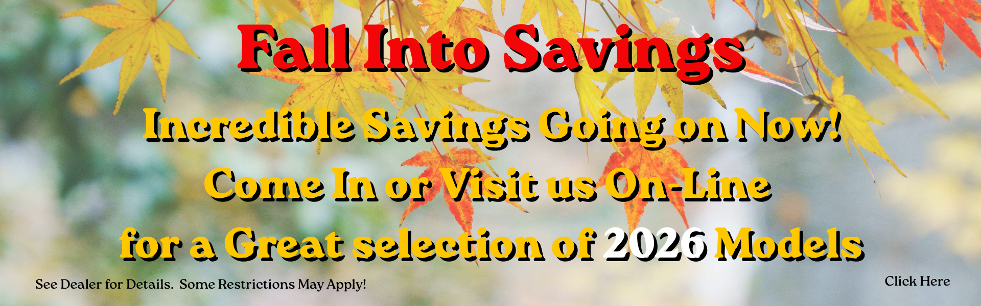 Fall Savings!
